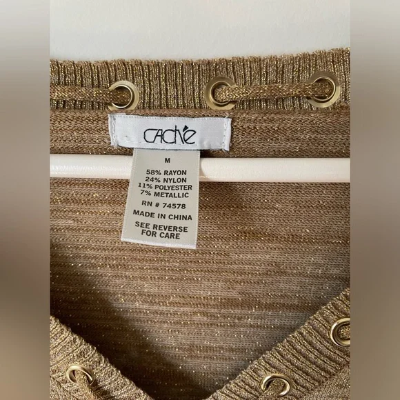 Vintage Cache Metallic Top - Picture 2 of 3